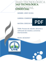 Proceso de Creación, Denuncia y Ratificación de Tratados y Convenios Internacionales