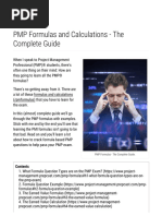 PMP Formulas and Calculations