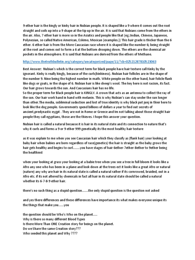 Comments On 9 Ether Hair | PDF | Hair