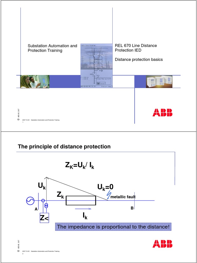 03 SEP-602A - Distance Protection Basics | PDF | Electrical Substation ...