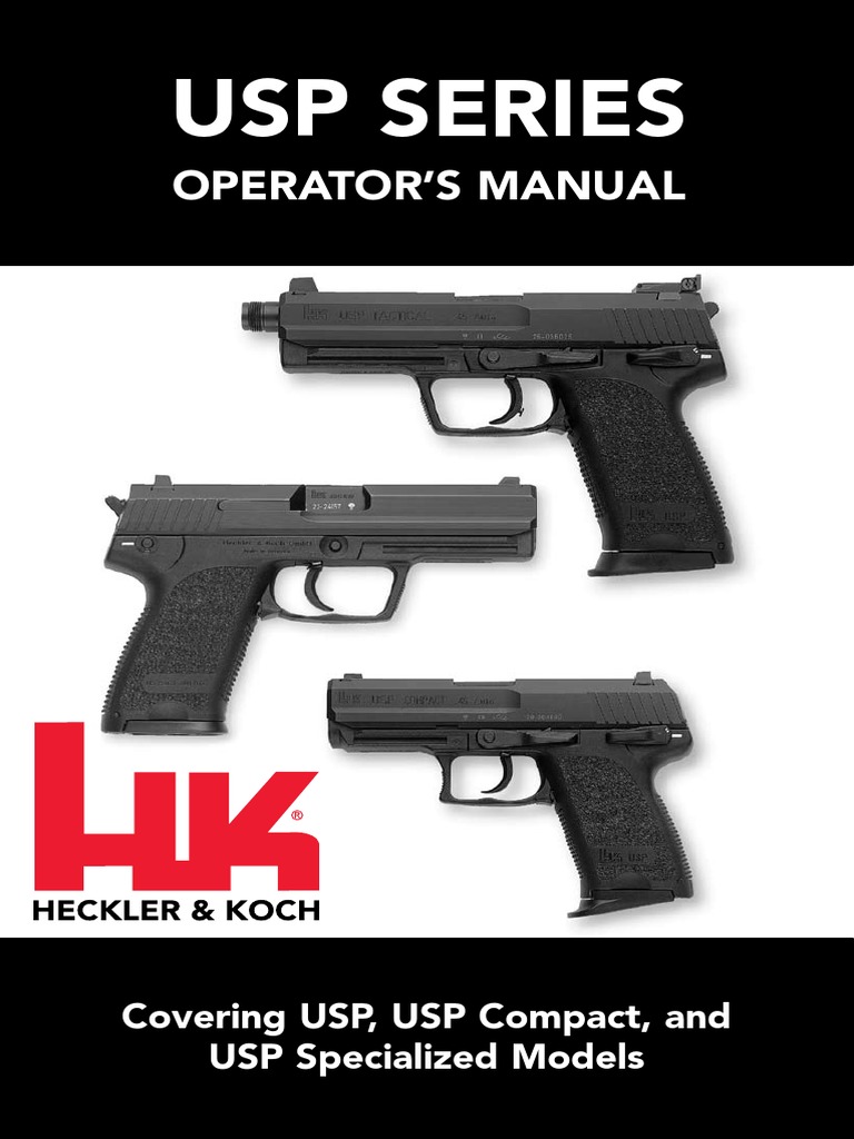 USP Operators Manual 05312013 | PDF | Trigger (Firearms) | Handgun