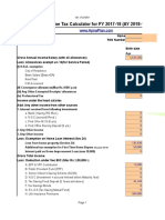 Income Tax Calculator FY 2017 18