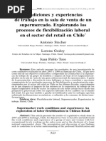 Condiciones y Exp de Trab en Sala de Ventas