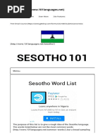 Sesotho Word List