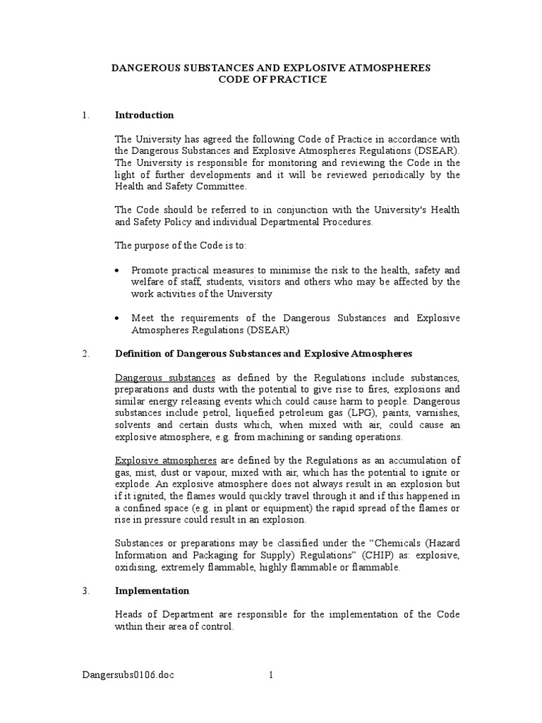 Dangerous Substances and Explosive Atmospheres | PDF | Risk Assessment ...