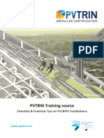 Pvtrin Checklist Practical Tips On PV Installations en