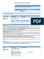 Planificación de Sesión de Aprendizaje