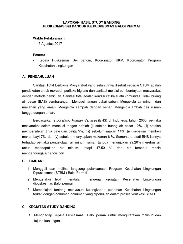 Laporan Hasil Study Banding
