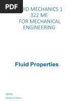 Fluid Properties ME322 (Semester 372) - 1