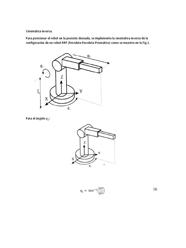 Cinemática Inversa en Robots RRP | PDF