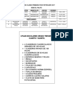 Horario de Clases Primaria Pozo Petrolero 2017