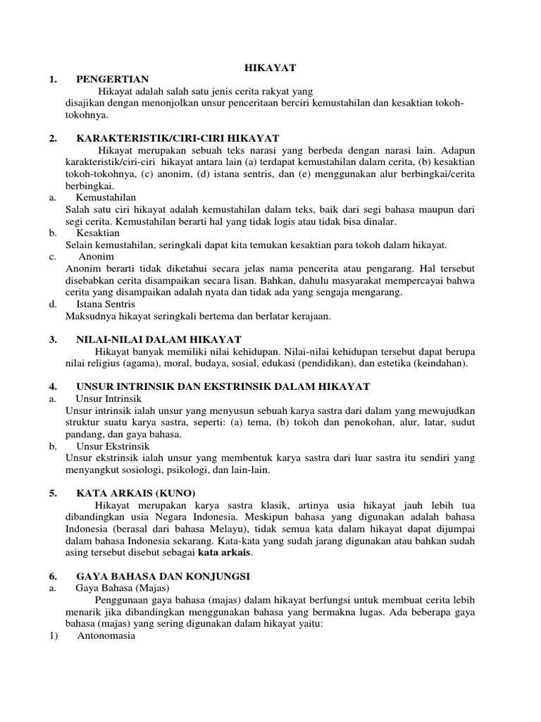 Cerita Hikayat Si Miskin Beserta Unsur Intrinsik Dan