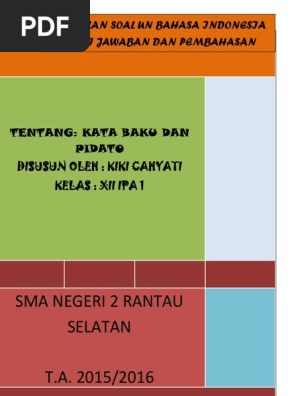 Soal Un Sma Bi Kata Baku