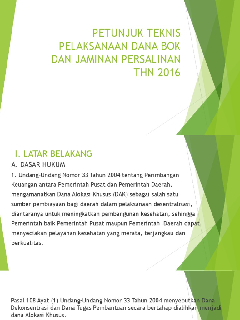 PETUNJUK TEKNIS PELAKSANAAN DANA BOK 2016.pptx