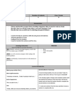 Lesson Plan Template: Date & Duration of Lesson Number of Students Class / Grade