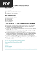 Download RESEP AYAM SABANA FRIED CHICKENdocx by Sigit Andi P SN363075819 doc pdf