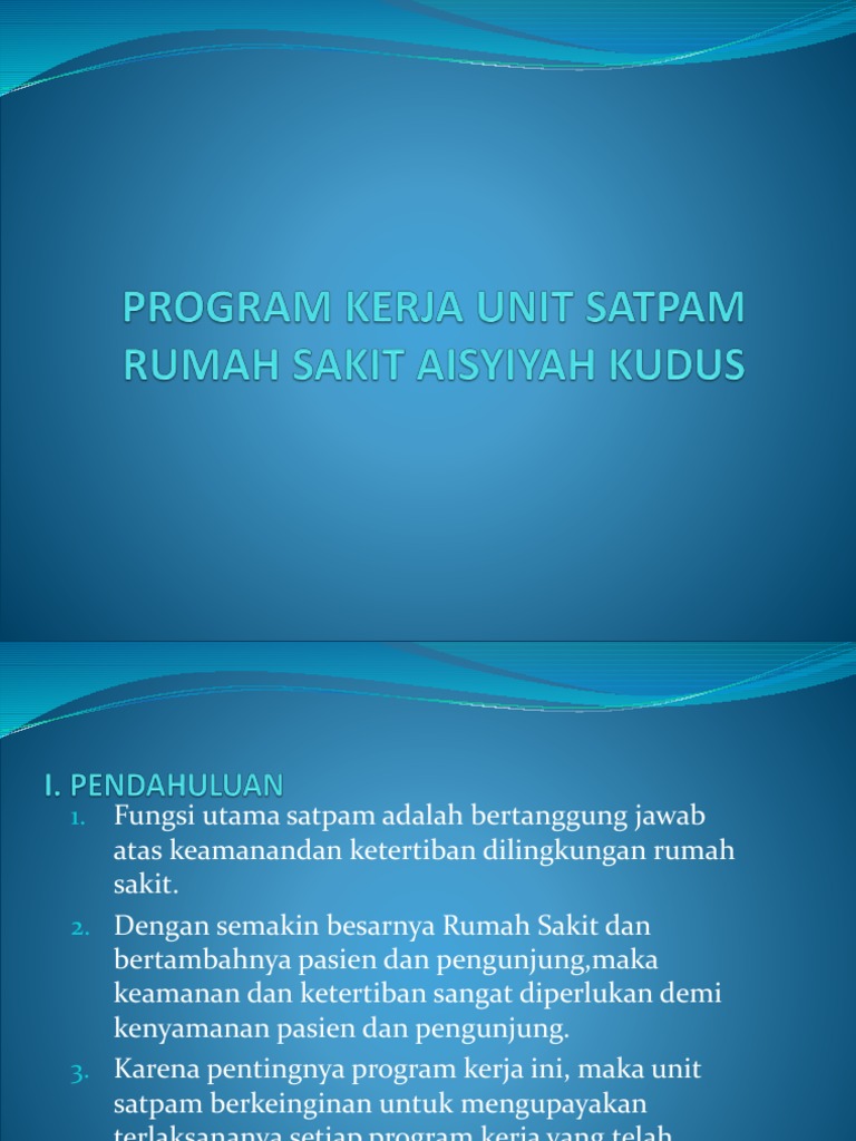 Program Kerja Unit Satpam