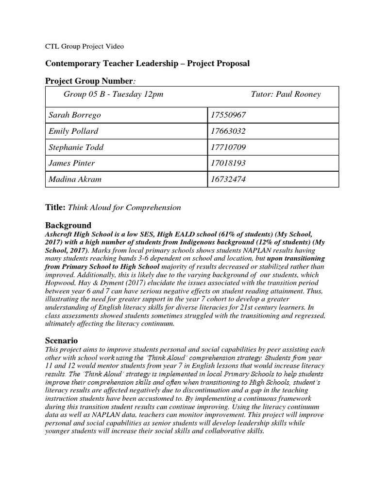 CTL Group Project Video 2 | PDF | Reading Comprehension | Strategic ...