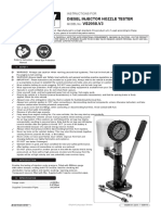 Diesel Injector Nozzle Tester: Instructions For