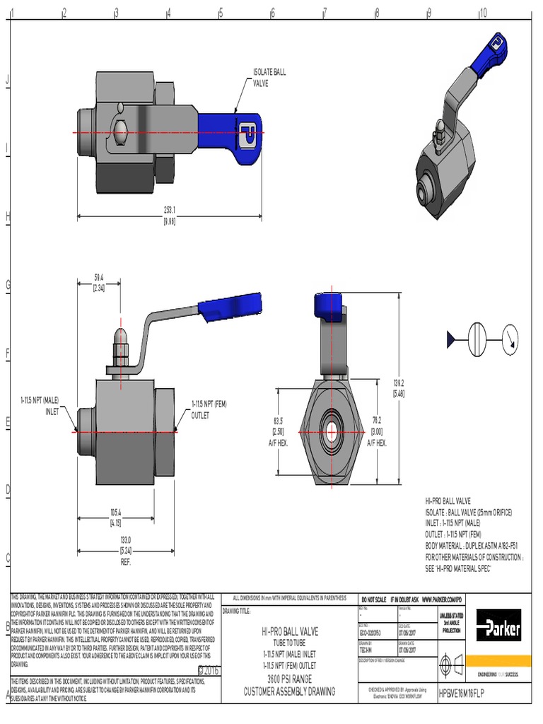 Parker Ball Valve Valve Property Law