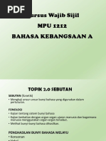 Topik 2.0 & 3.0 Sebutan & Intonasi Bahasa Kebangsaan