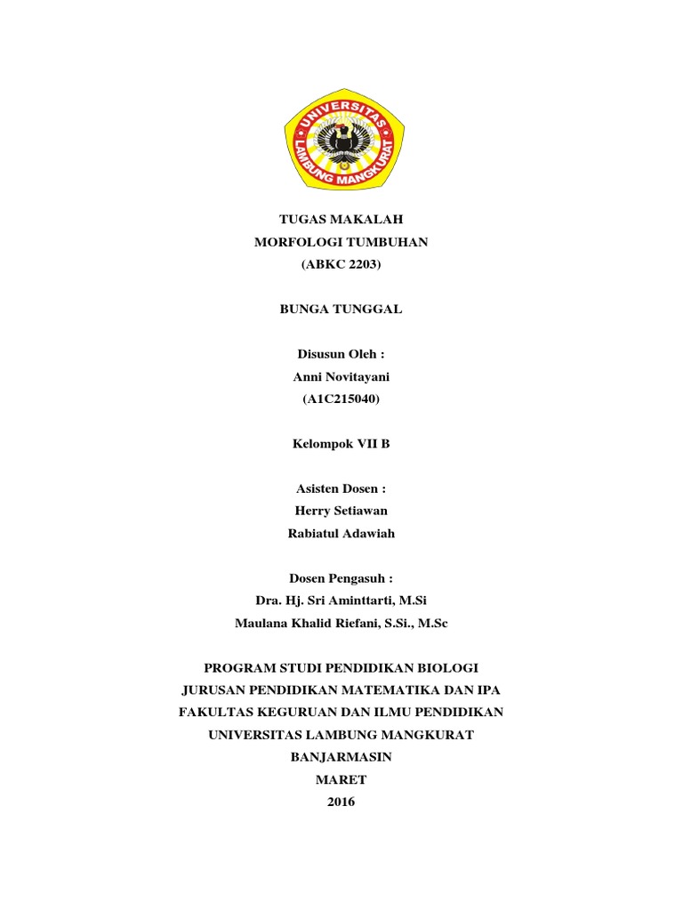 Praktikum Morfologi  Tumbuhan