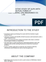 A Comparative Study of Ulips With Mutual Funds at Idbi Federal Life Insurance Co. LTD