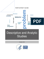 Descriptive and Analytic Studies