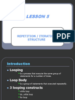 Lesson 5: Repetition / Iteration Structure