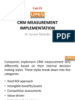 CRM Measurement Implementation: Dr. Suresh Malodia