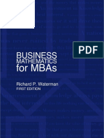 Business Math For Mbas Chapter One