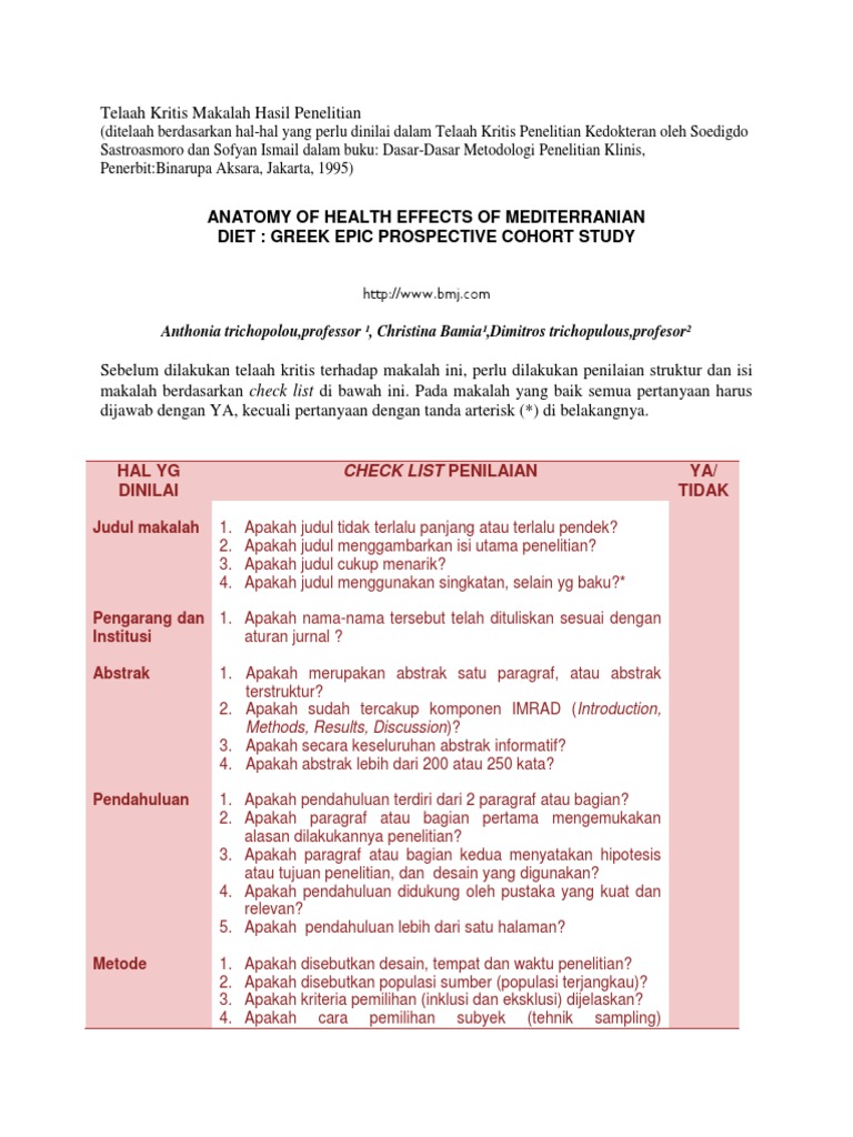 ➤ Contoh jurnal kritis