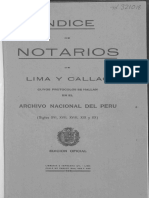 Indice de Notarios de Lima