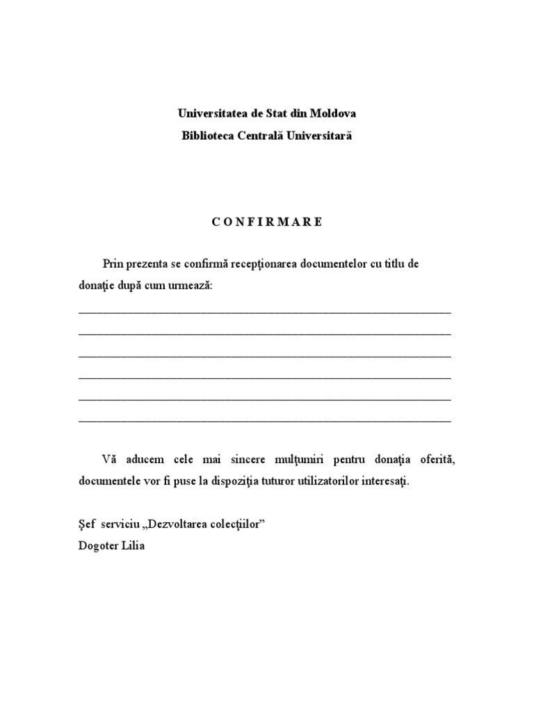 Confirmare Model PDF