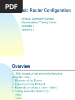 Basic Router Configuration: Honolulu Community College Cisco Academy Training Center Semester 2