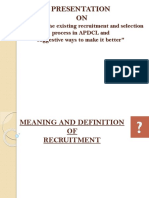 Recruitment and Selection Process by Debasish Choudhury