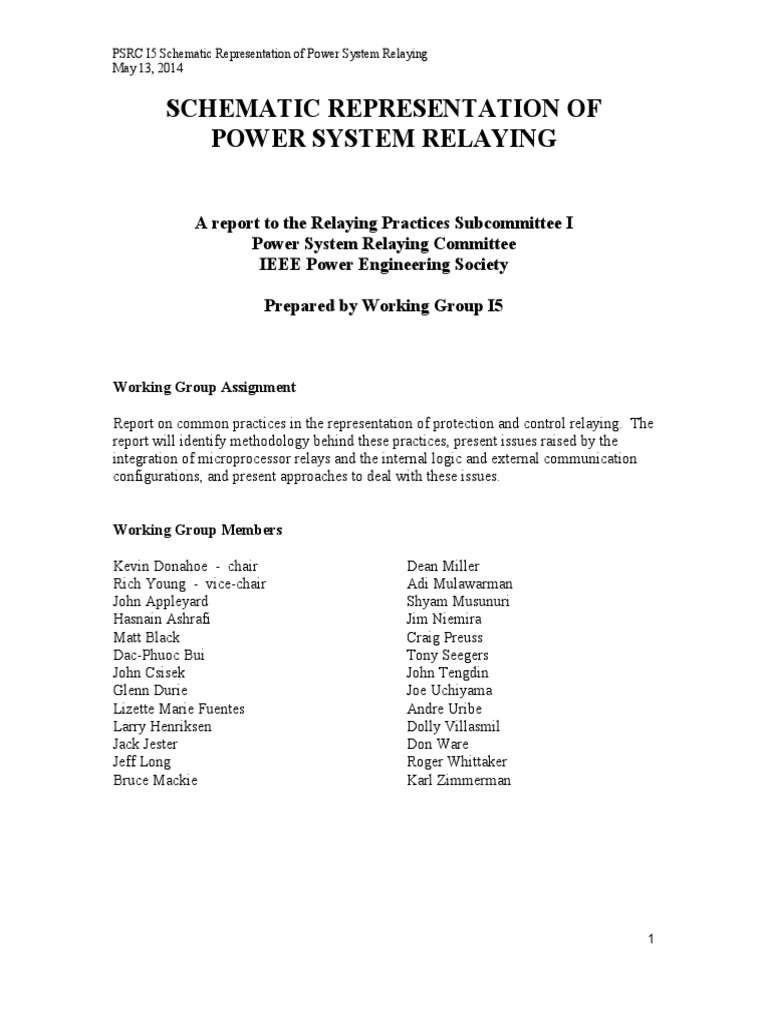 Schematic Representation of Power System Relaying | PDF | Electrical ...