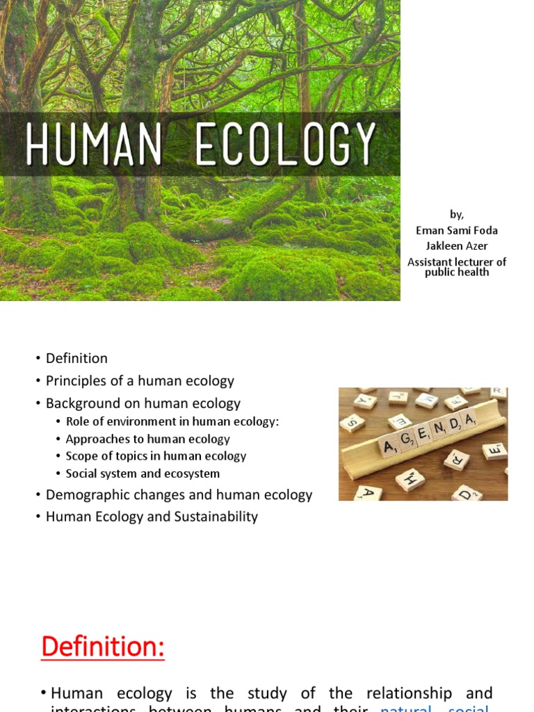 Human Ecology: Definition and Principles | PDF | Human Impact On The ...