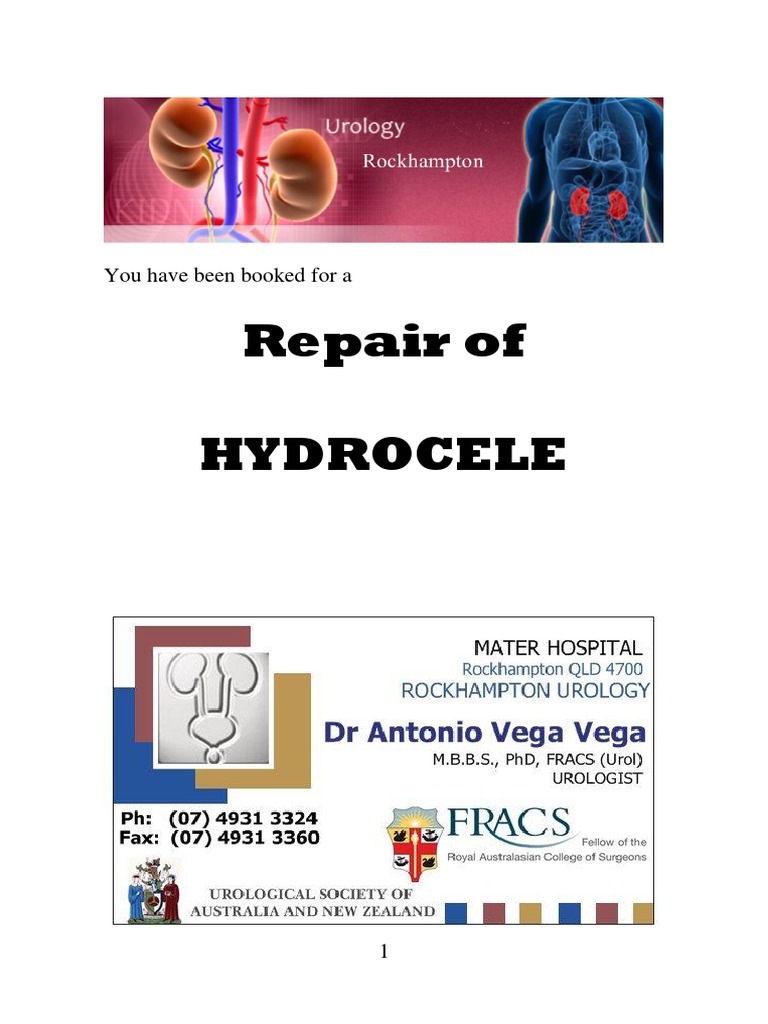 Repair of Hydrocele Surgery Health Sciences
