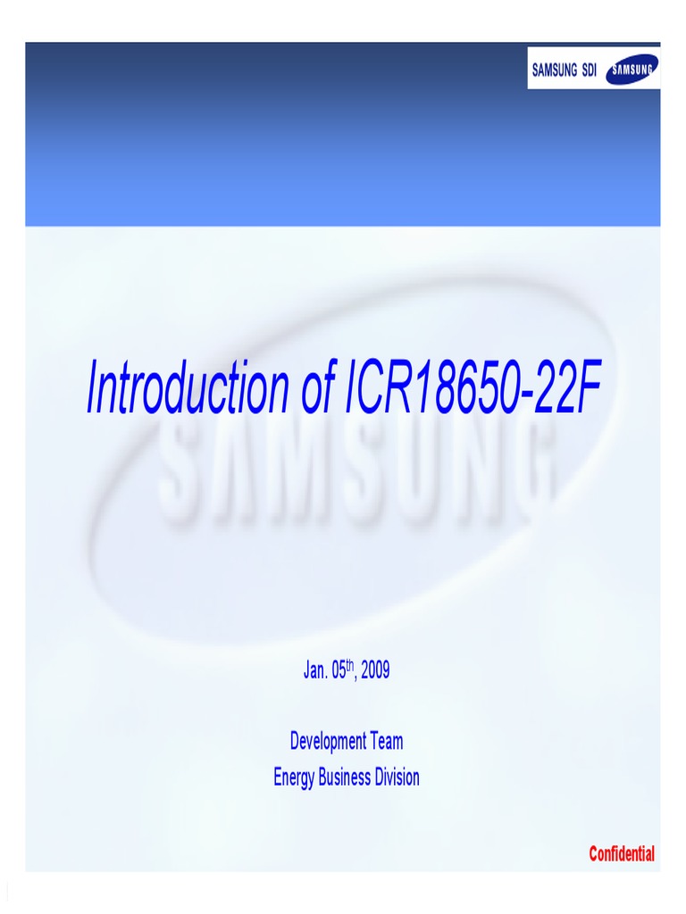 ICR18650 22F Samsung | PDF | Nature | Electricity