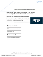 Attentional Control and Slowness of Information Processing After Severe Traumatic Brain Injury