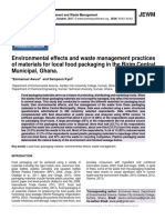 Environmental Effects and Waste Management Practices of Materials For Local Food Packaging in The Birim Central Municipal, Ghana