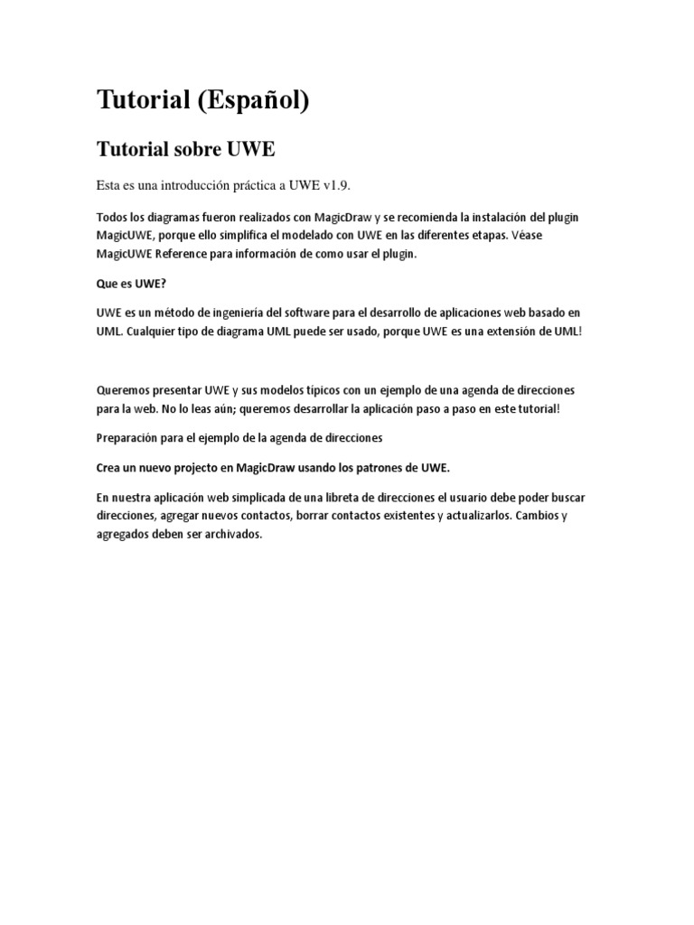 01 Tutorial UWE | PDF | Caso de uso | Estereotipos