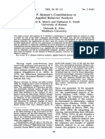 B.F. Skinner's Contributions To Applied Behavior Analysis PDF