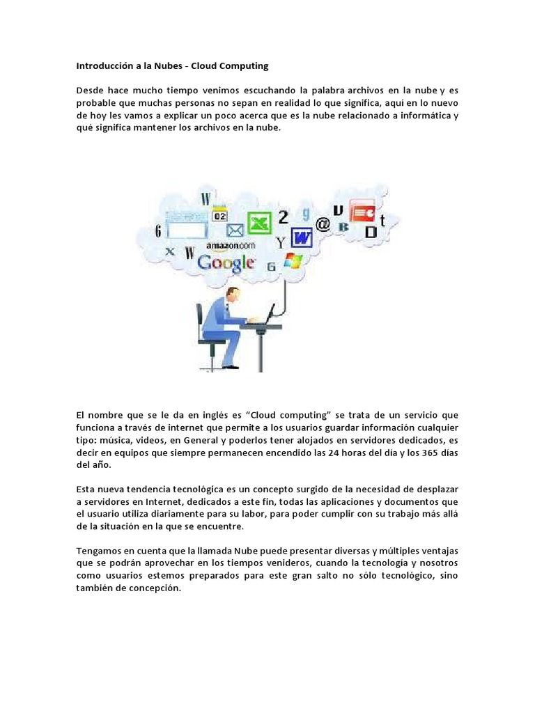 Introducción a la Computación en la Nube | PDF | Computación en la nube ...