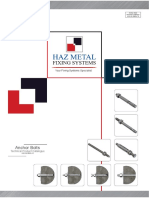 Haz Metal Anchor Bolts Technical Catalogue