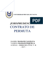 Ejecutoria y Jurisprudencia Del Contrato de Permuta