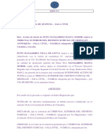 Tutela contra Tribunal por violar debido proceso