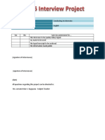 Project Title Teacher Subject Date and Time: Interview Consent Form