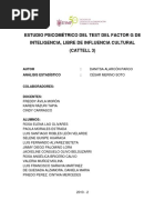 Test de Cattell Escala 1 para Niños | PDF | Inteligencia | Cociente de ...